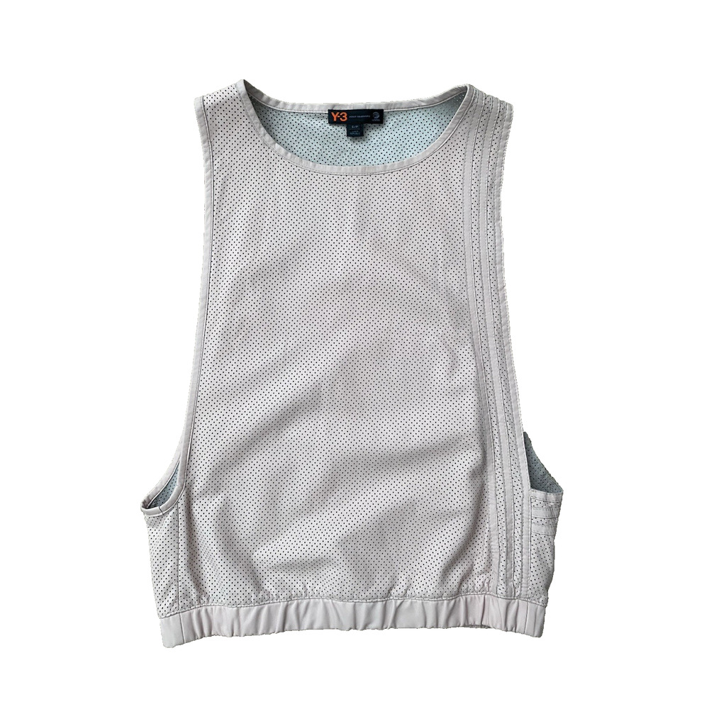 Y-3 Yohji Yamamoto Adidas Leather Muscle Tee Shirt Tank Top Perforated Pink S